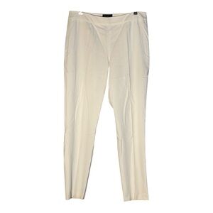 Luisa Spagnoli Off White Waffle Pique Side Zip Trousers